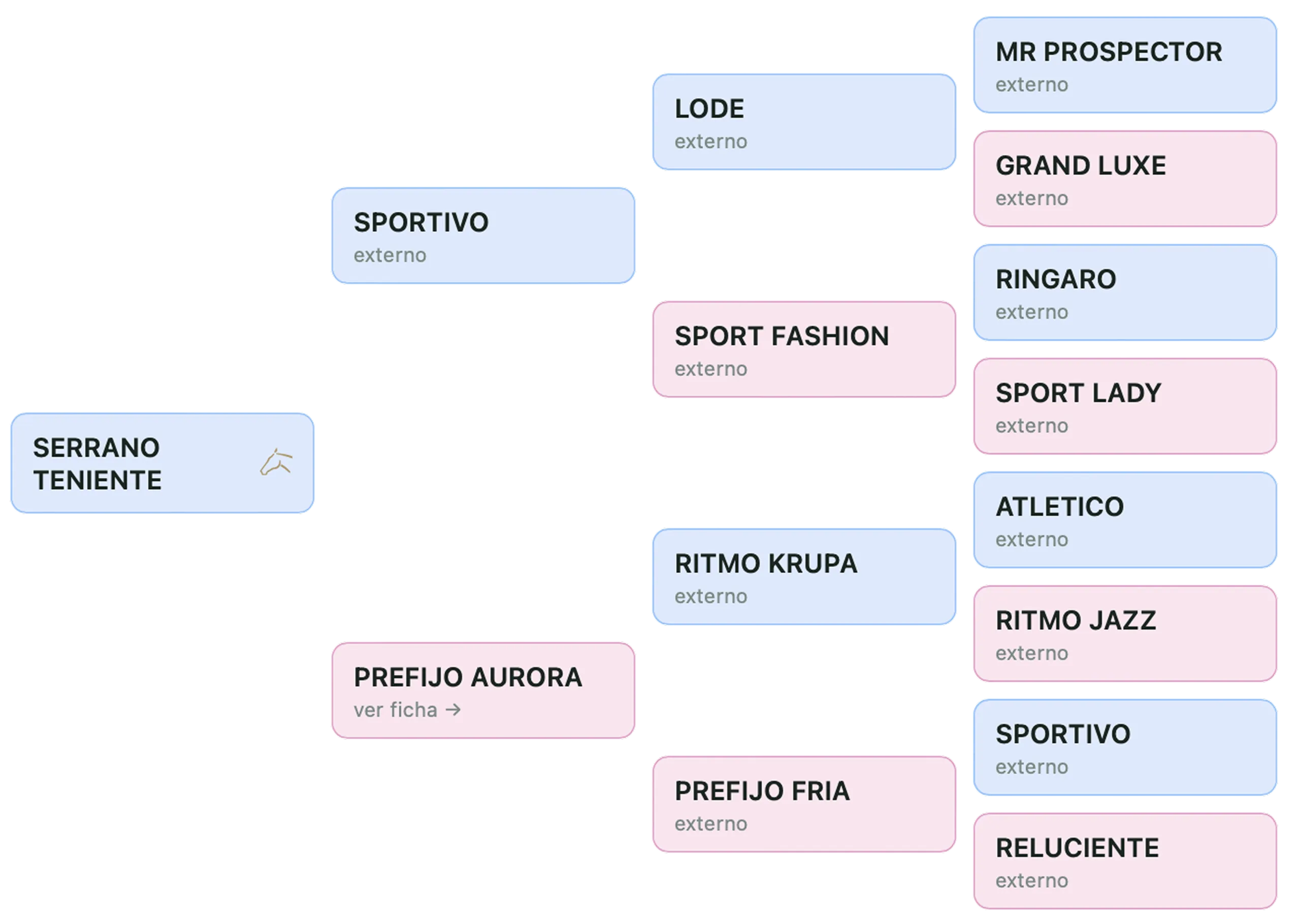 3-generation family tree of a show jumping horse in Jumping Breeders